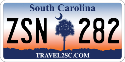 SC license plate ZSN282