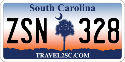 SC license plate ZSN328