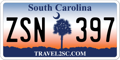 SC license plate ZSN397