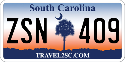 SC license plate ZSN409