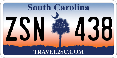 SC license plate ZSN438