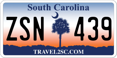 SC license plate ZSN439