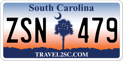 SC license plate ZSN479