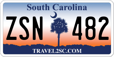 SC license plate ZSN482