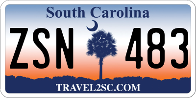 SC license plate ZSN483