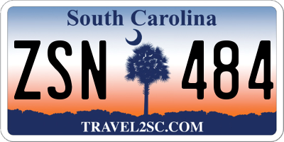 SC license plate ZSN484