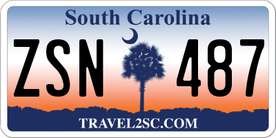 SC license plate ZSN487