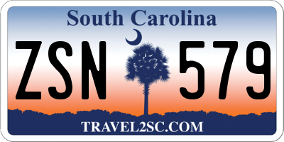 SC license plate ZSN579