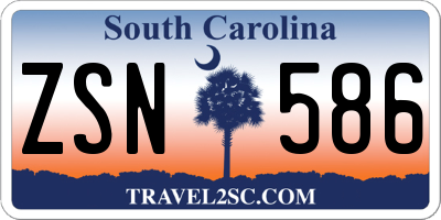 SC license plate ZSN586