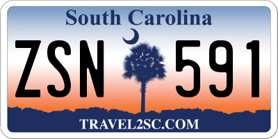 SC license plate ZSN591