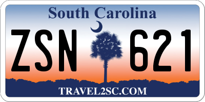 SC license plate ZSN621