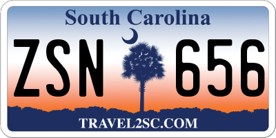 SC license plate ZSN656