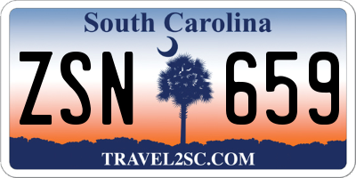 SC license plate ZSN659