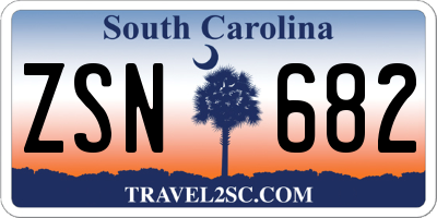 SC license plate ZSN682