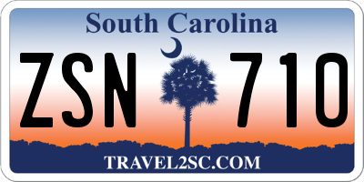 SC license plate ZSN710