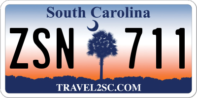 SC license plate ZSN711