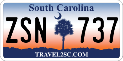 SC license plate ZSN737
