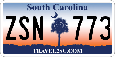 SC license plate ZSN773
