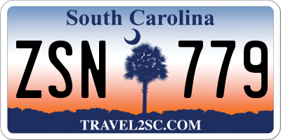 SC license plate ZSN779