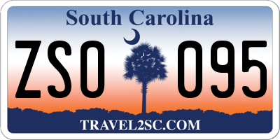 SC license plate ZSO095