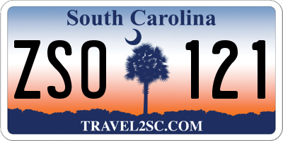 SC license plate ZSO121