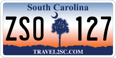 SC license plate ZSO127