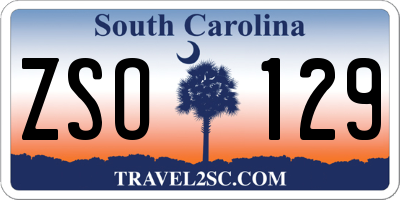 SC license plate ZSO129