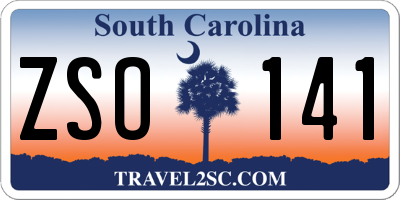 SC license plate ZSO141