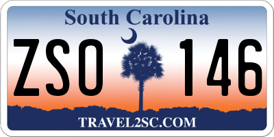 SC license plate ZSO146