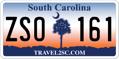 SC license plate ZSO161