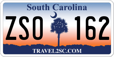 SC license plate ZSO162