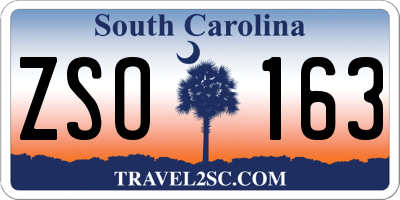 SC license plate ZSO163