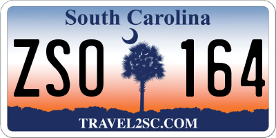 SC license plate ZSO164