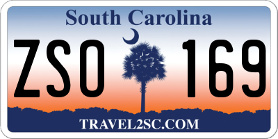SC license plate ZSO169