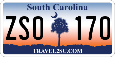SC license plate ZSO170