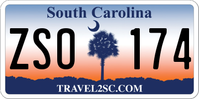 SC license plate ZSO174
