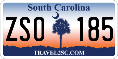 SC license plate ZSO185