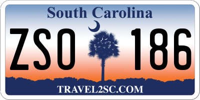 SC license plate ZSO186