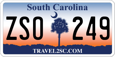 SC license plate ZSO249