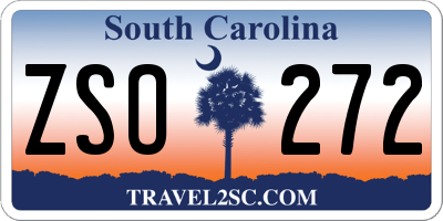 SC license plate ZSO272