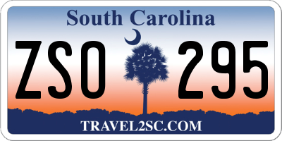 SC license plate ZSO295