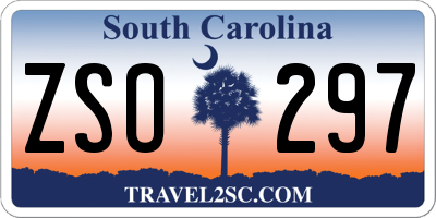 SC license plate ZSO297