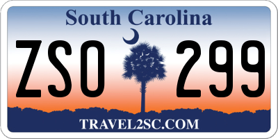 SC license plate ZSO299