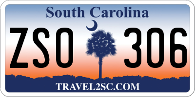SC license plate ZSO306