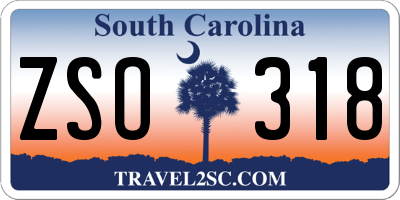 SC license plate ZSO318