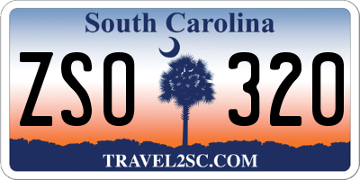 SC license plate ZSO320