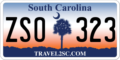 SC license plate ZSO323