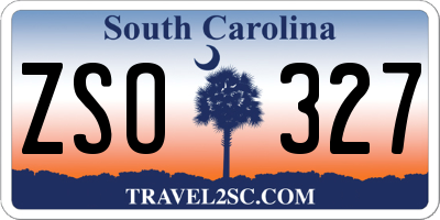 SC license plate ZSO327