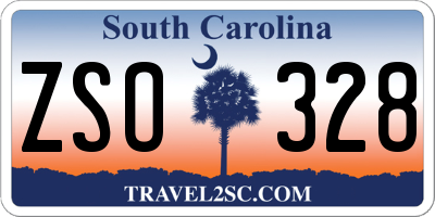 SC license plate ZSO328
