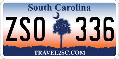 SC license plate ZSO336